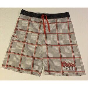 COORS LIGHT Board Shorts Men’s 36 Swim Trunks Beach Summer